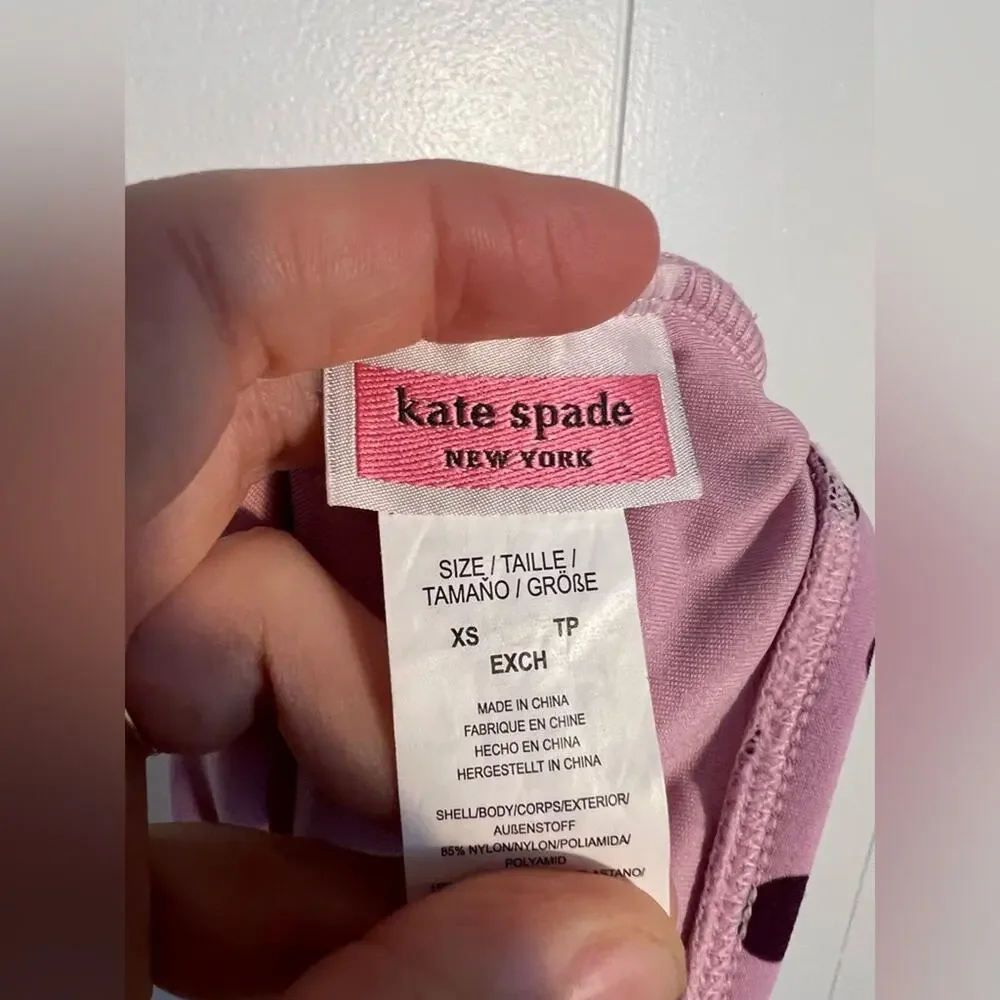 Kate Spade bikini SET lia pink polka dot high waist retro